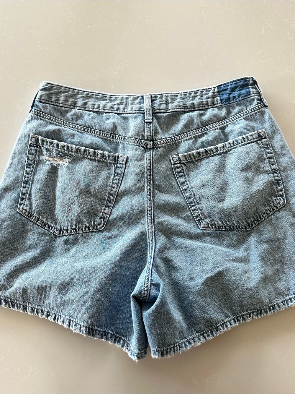 Hollister Washed Light Blue Denim Shorts - Picture 2 of 3